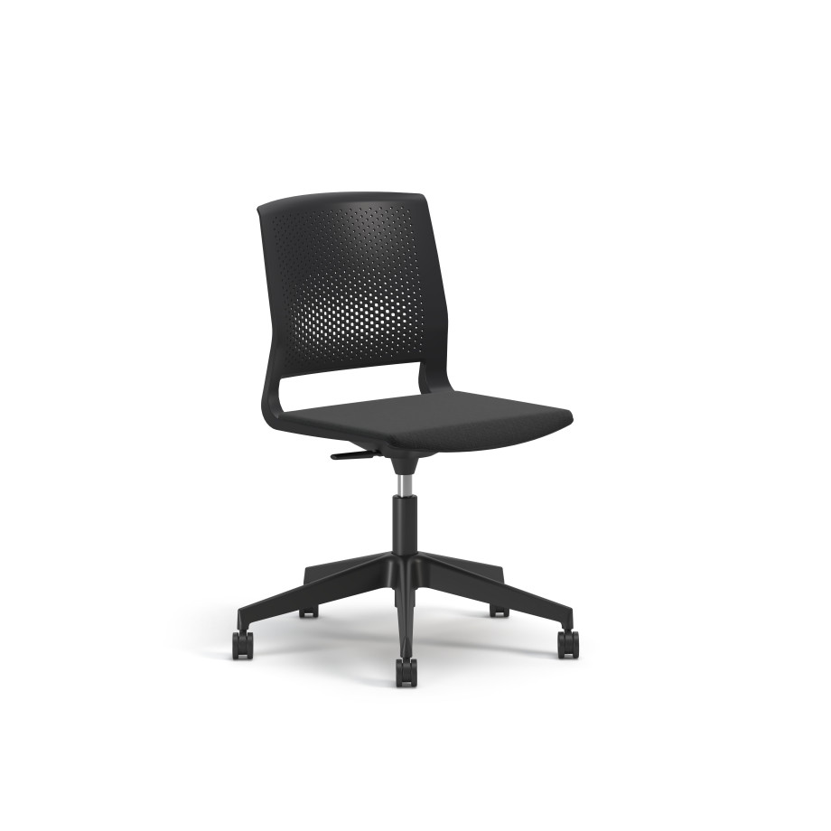 Preview of Quarry, 5-Star Swivel Base, with Cushion Seat, 3/4 View