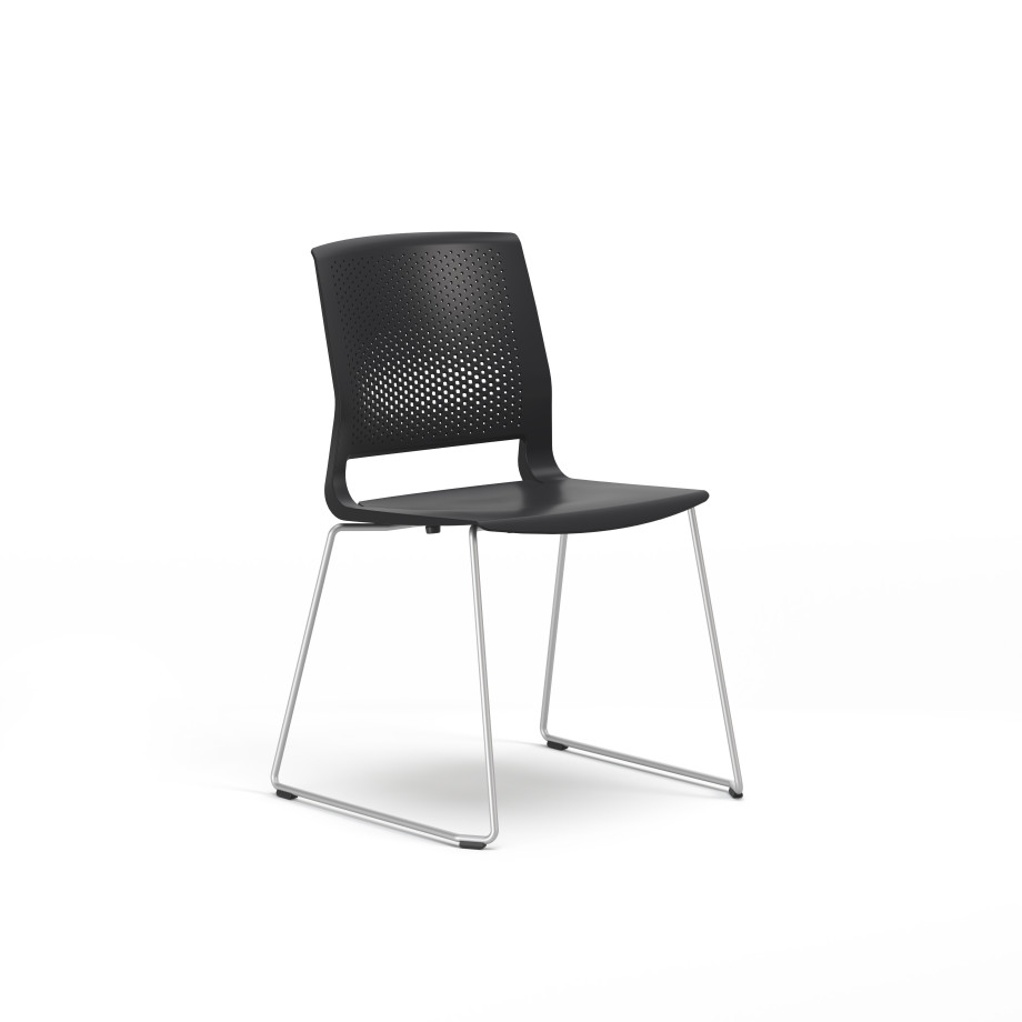 Preview of Quarry, Sled Base, Side Chair, Guest Chair, 3/4 View