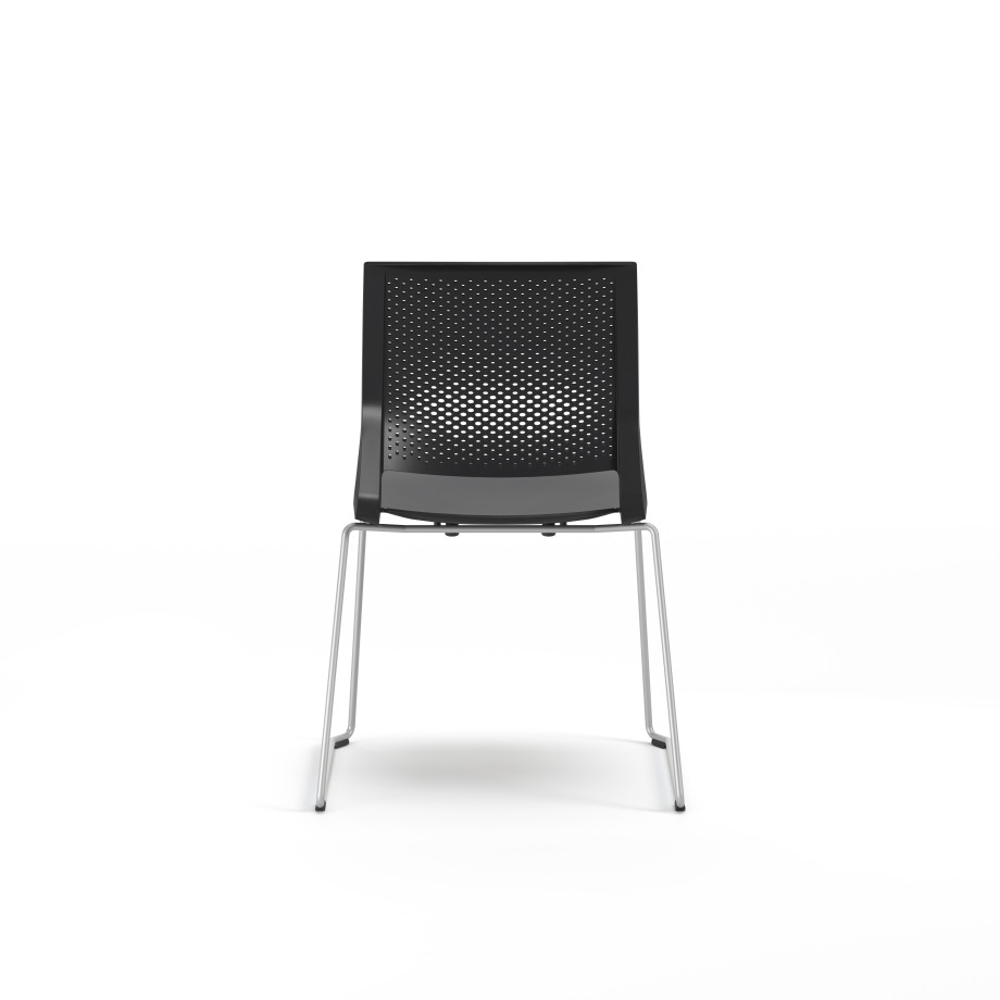 Preview of Quarry, Sled Base, Side Chair, Guest Chair, Back View