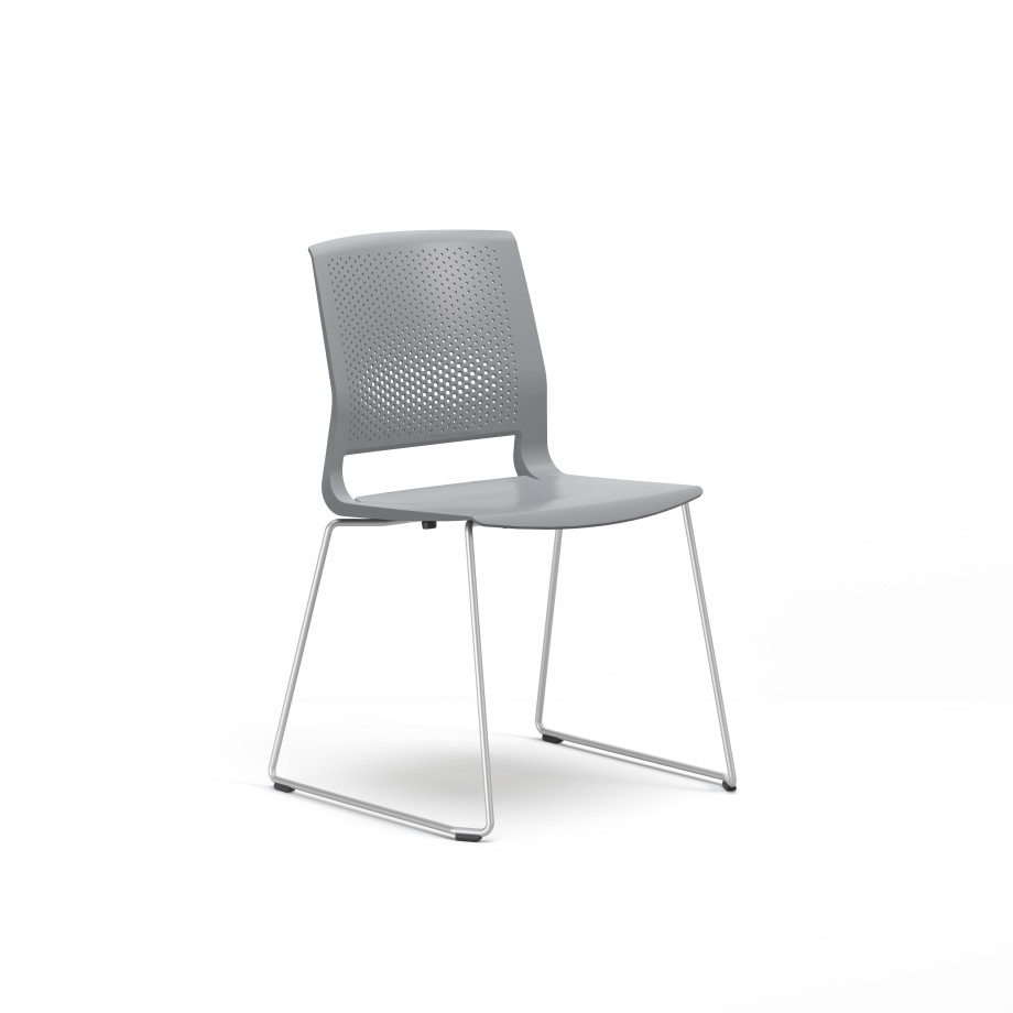 Preview of Quarry, Sled Base, Side Chair, Guest Chair, 3/4 View