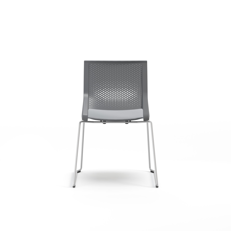 Preview of Quarry, Sled Base, Side Chair, Guest Chair, Back View