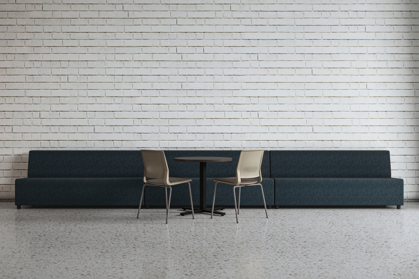Preview of Café, Quarry 4-Leg Side Chair with Glides, Day-to-Day Table, Hakr, Sectional, Banquette​