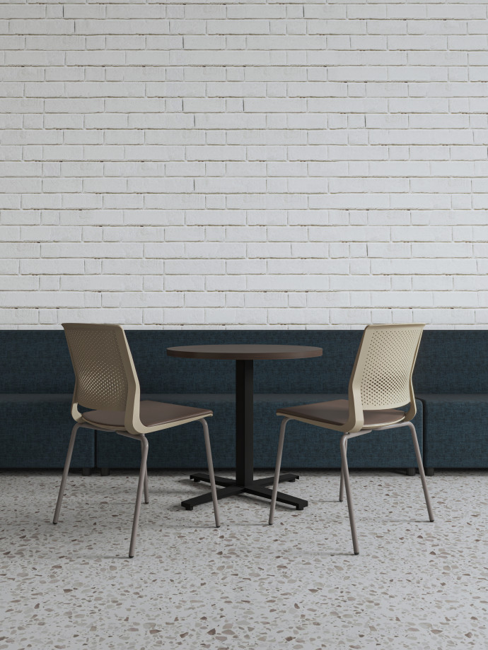 Preview of Café, Quarry 4-Leg Side Chair with Glides, Day-to-Day Table, Hakr, Sectional, Banquette​
