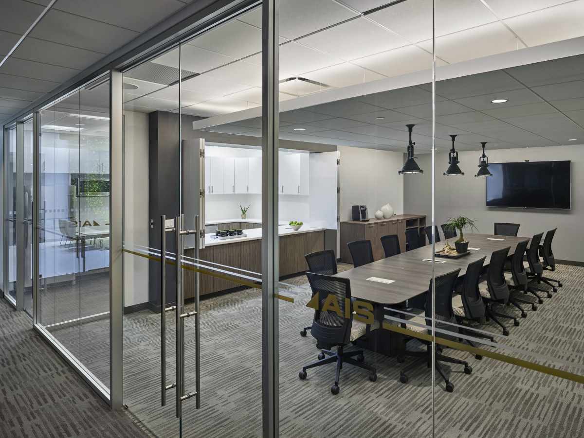 Preview of AIS Headquarters Conference Room with Calibrate Tapered Table with Integrated Power and Upton Seating