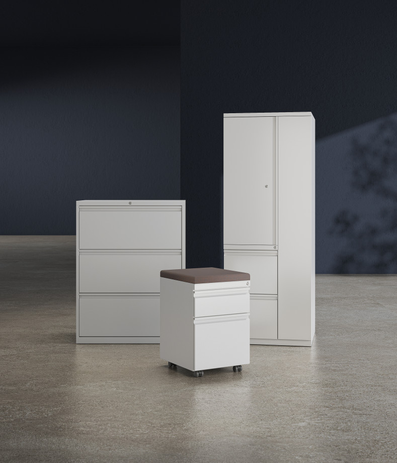 Preview of G Series 3-Drawer Lateral File, G Series BF Mobile Pedestal, G Series FF Wardrobe Tower with Cupboard