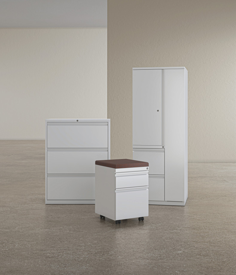 Preview of G Series 3-Drawer Lateral File, G Series BF Mobile Pedestal, G Series FF Wardrobe Tower with Cupboard