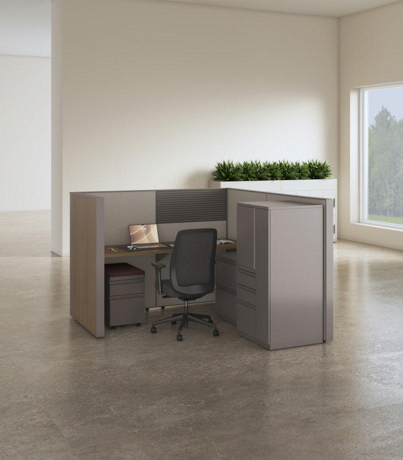 Preview of Matrix, G Series BF Mobile Pedestal, G Series 2-Drawer Lateral File & BBF Wardrobe Tower with Cupboard, Bolton