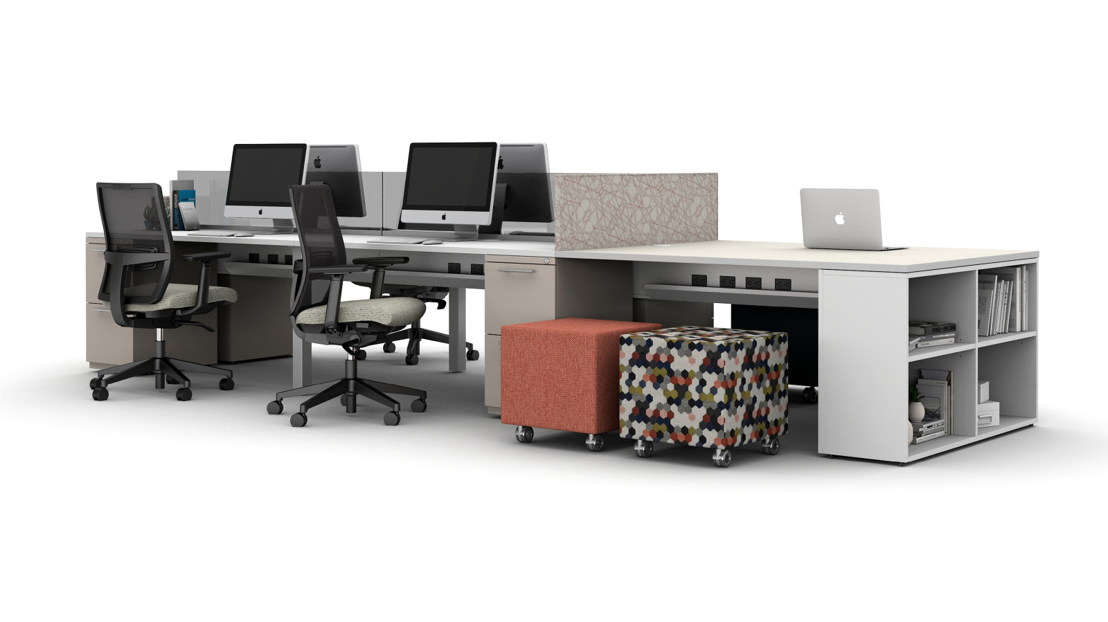 Preview of PowerBeam Four Station Application with 29 inch beam, l series steel storage 