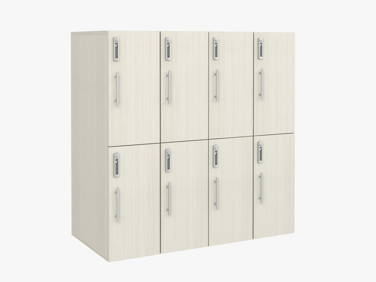 Preview of Calibrate Storage 50” Lockers, 2 high, 4 across with digital locks