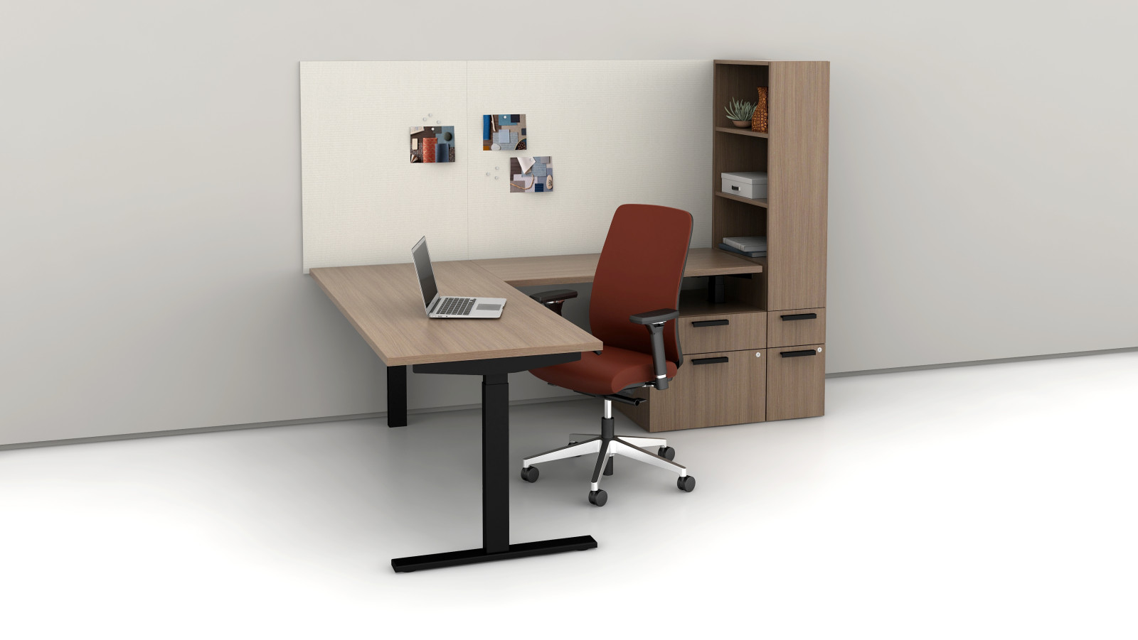 Preview of Calibrate 3-Leg Height Adjustable Table in B/F Storage Base