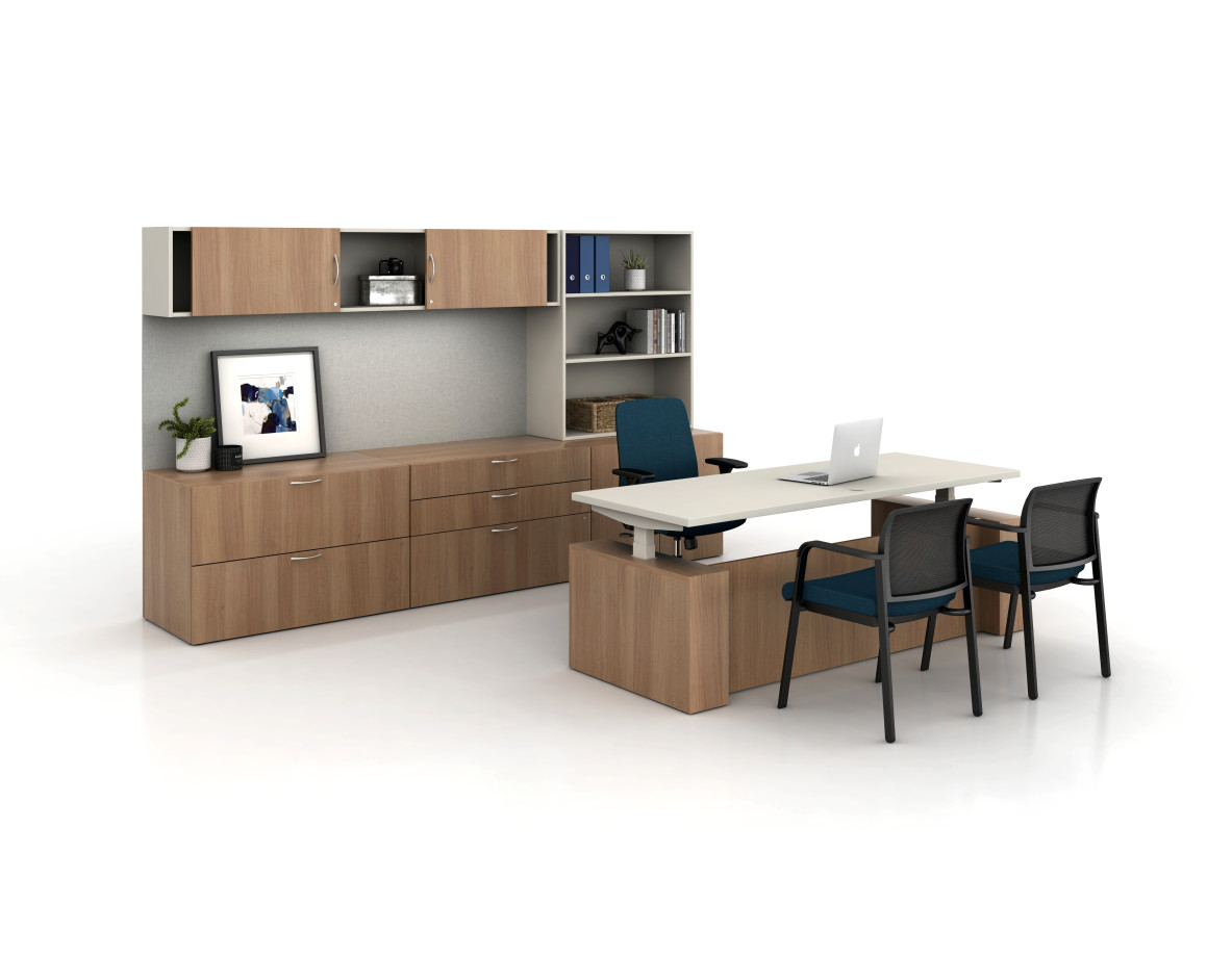 Preview of Calibrate Casegood Private Office with Height Adjustable Desk