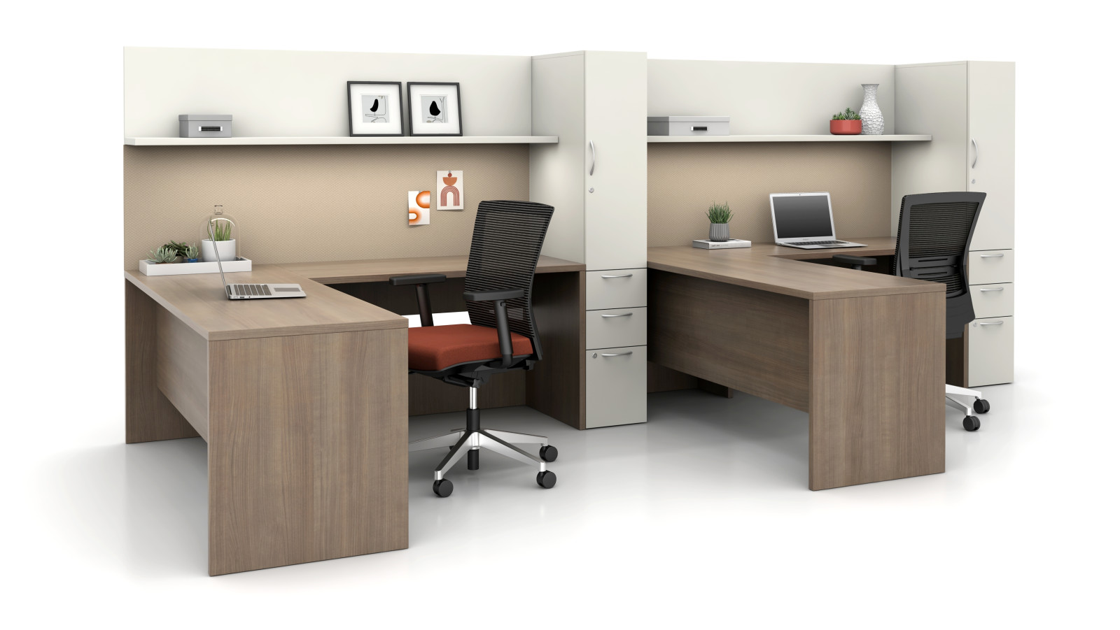 Preview of Calibrate Casegoods Shared Private Office with storage towers