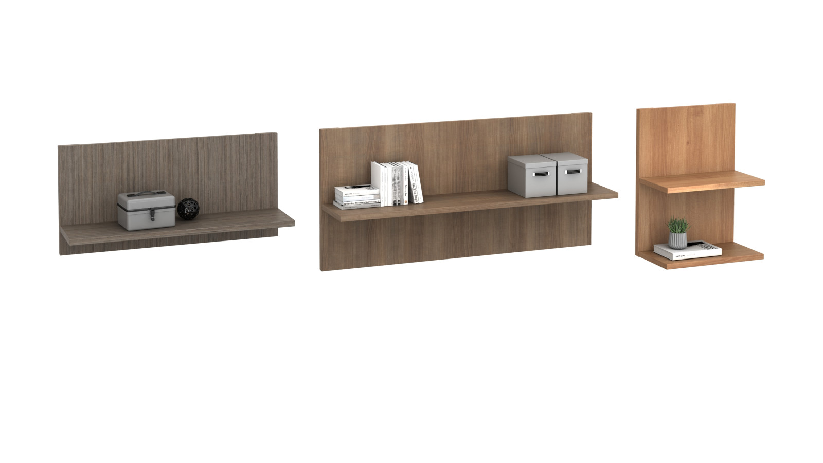 Preview of Calibrate Casegoods L Shelf Variety Pack: Single and Double Shelves shown