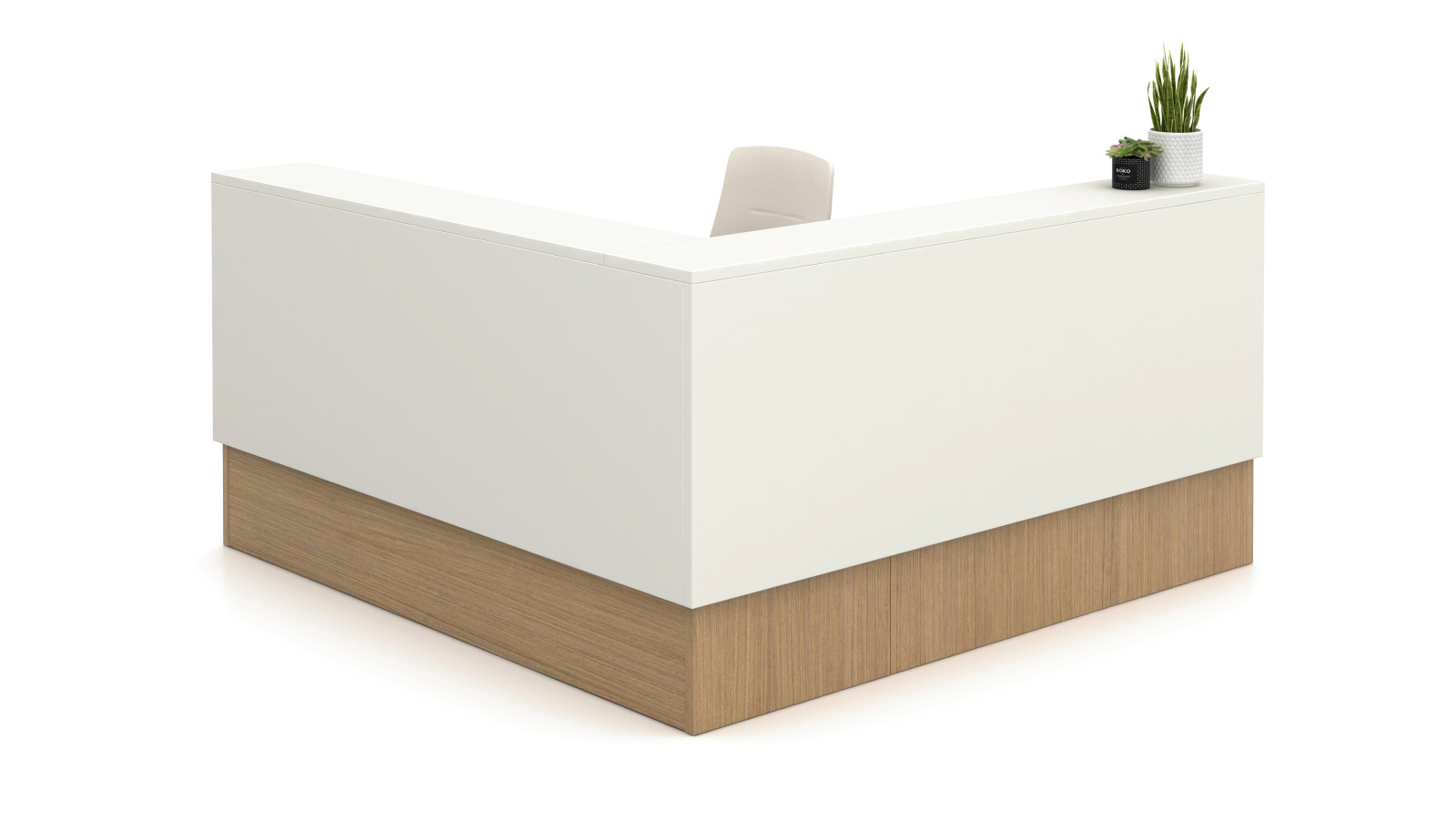 Preview of Medium Size Calibrate Reception Desk with Corner Stack 