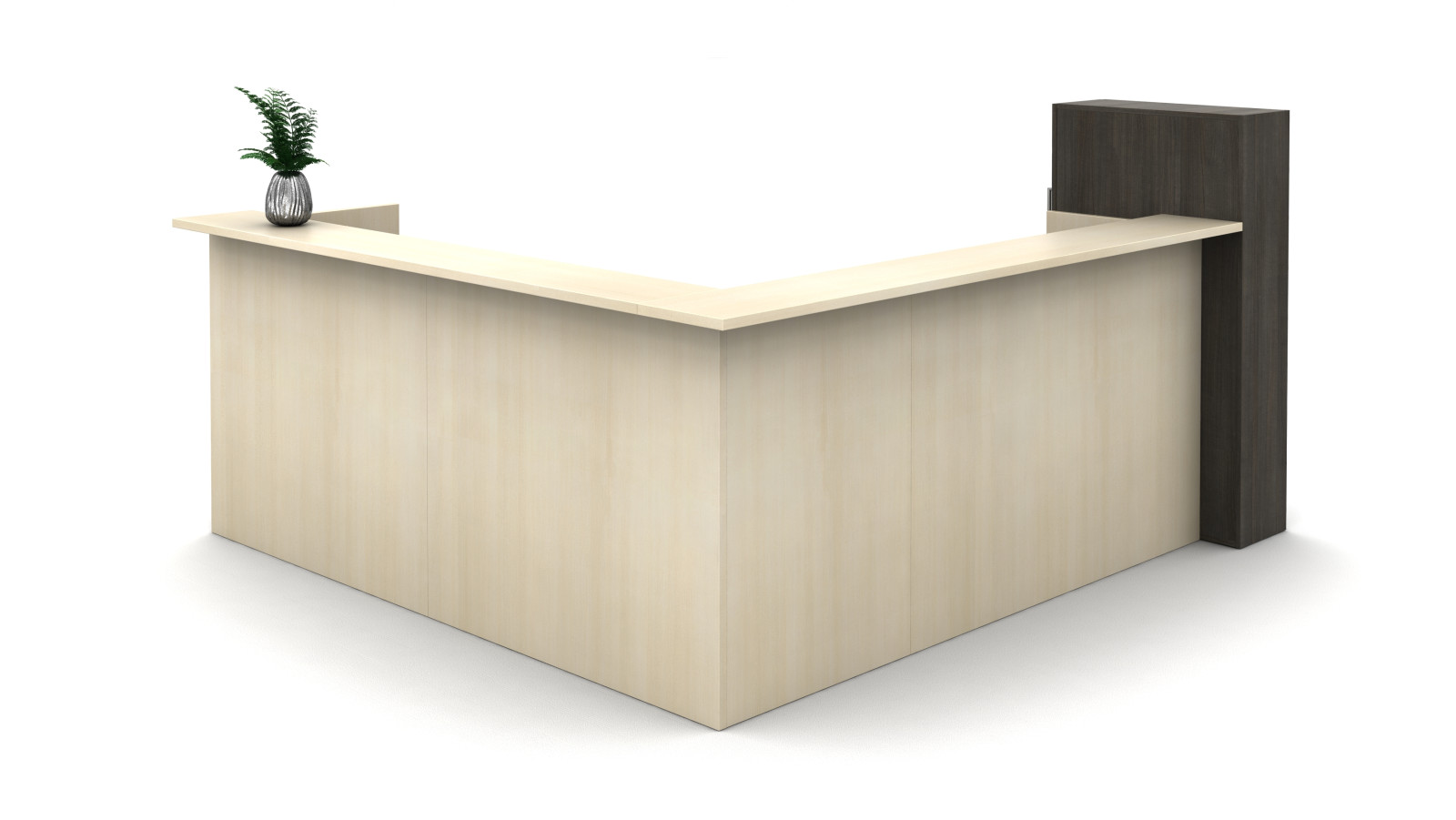 Preview of  Calibrate Laminate Casegoods Reception Station, exterior view with storage tower