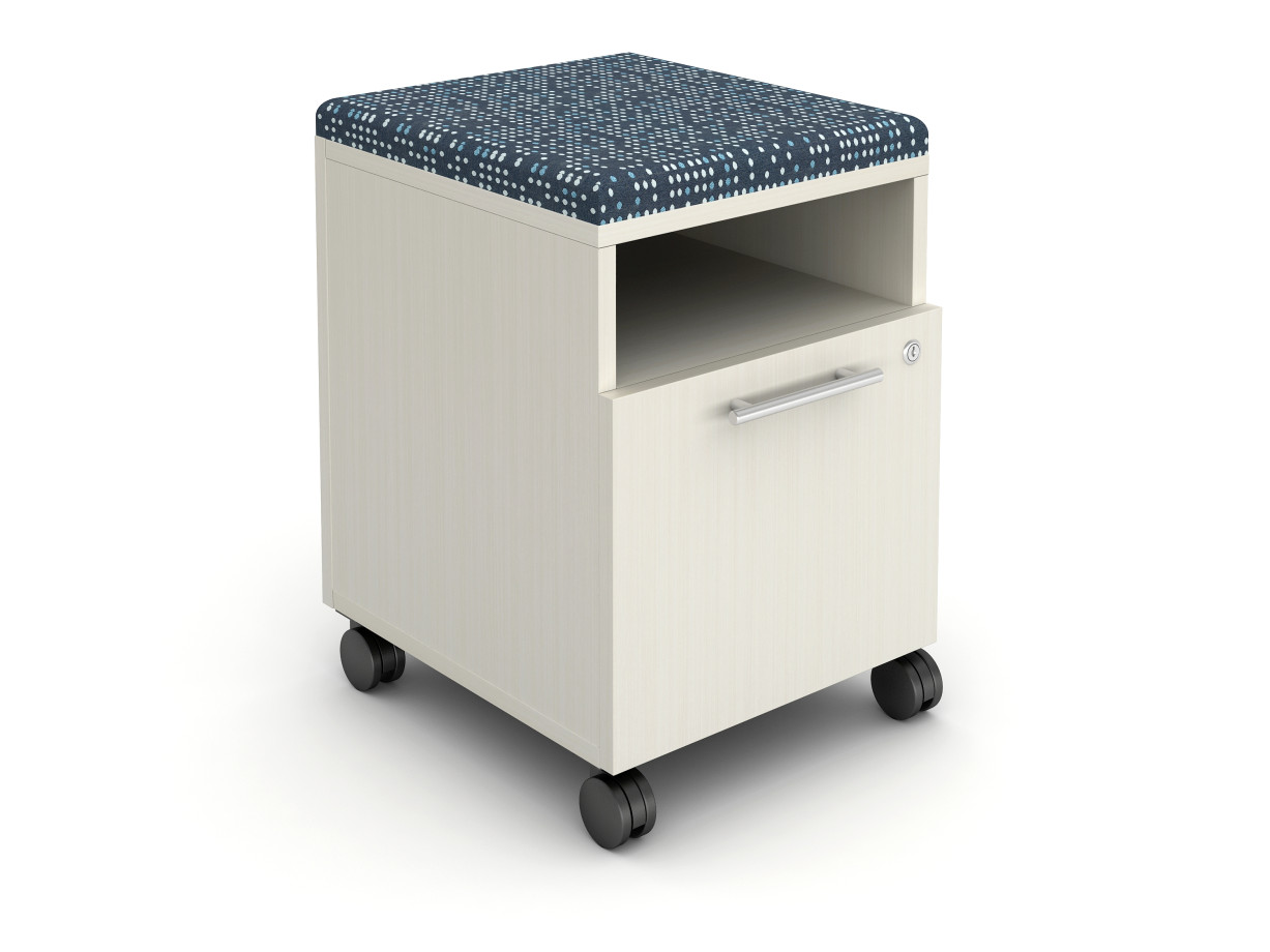 Preview of Cubby Ped with Top Opening and File Drawer