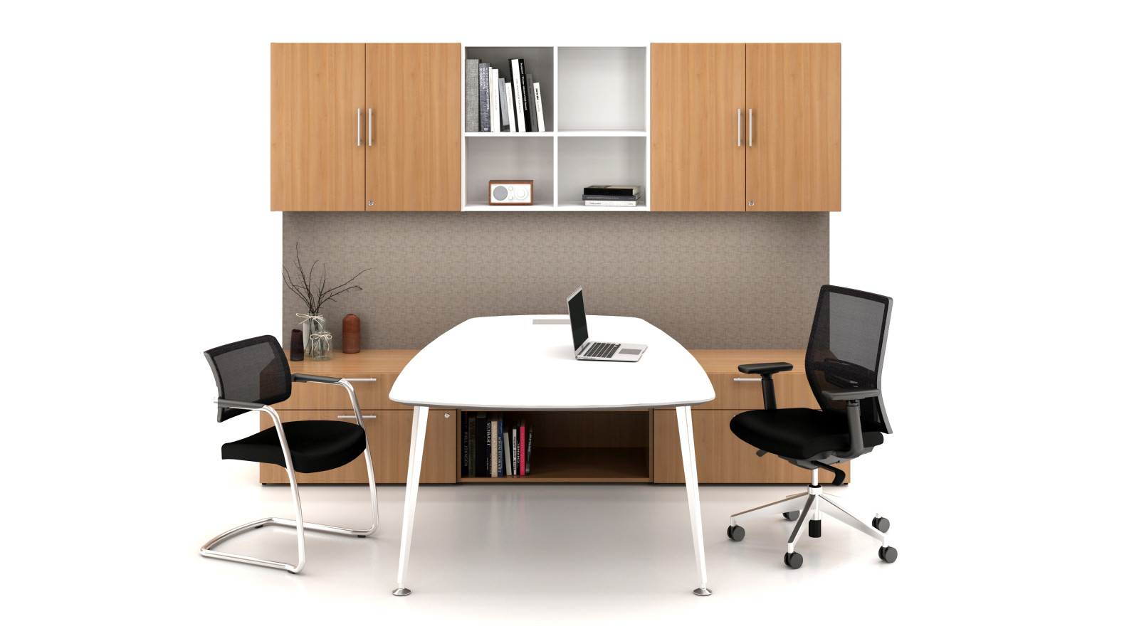 Preview of Calibrate Casegoods Private Office with Devens Task and Side Chair 