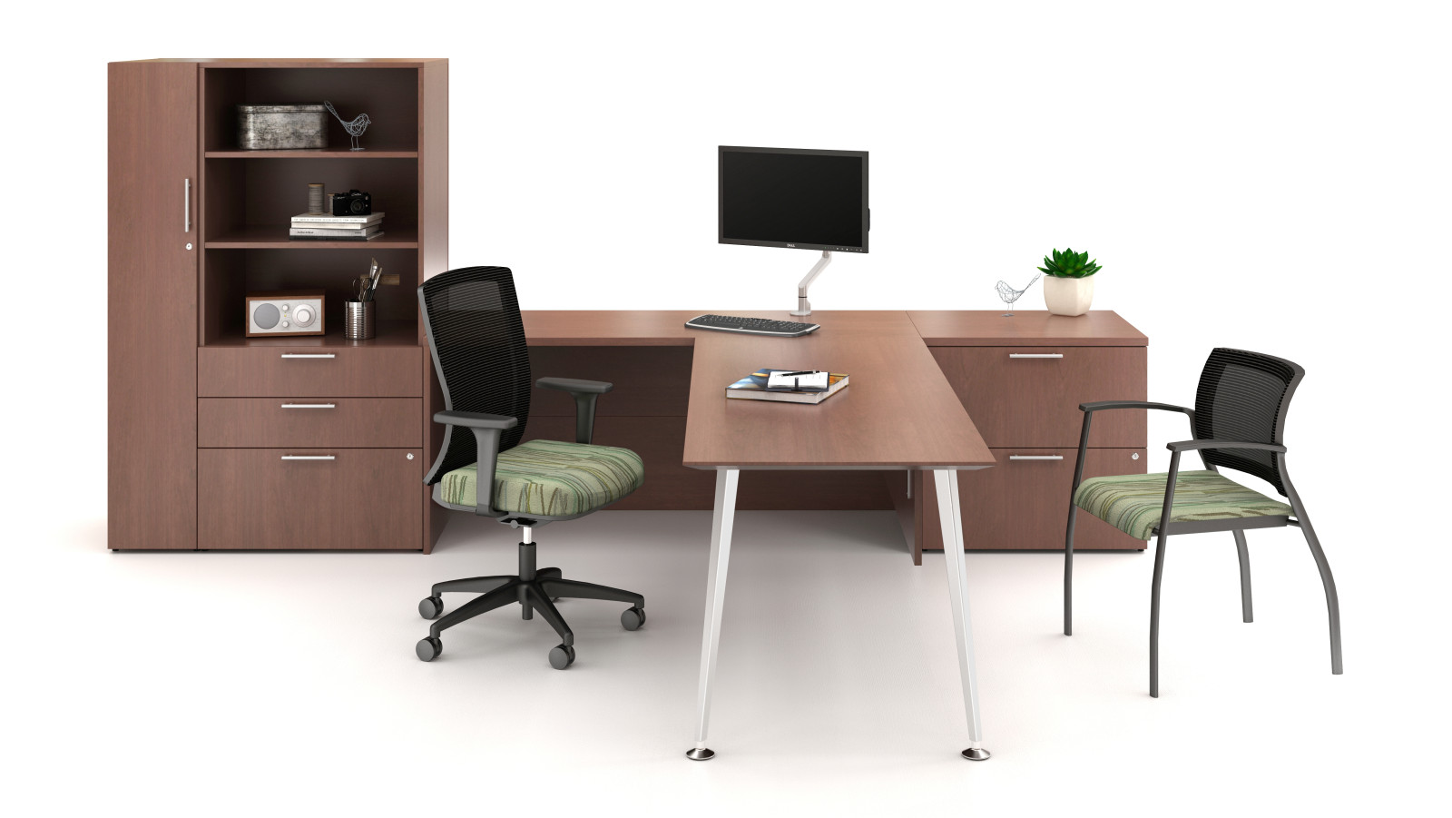 Preview of Calibrate Series Casegoods Private Office with Natick and Grafton Seating