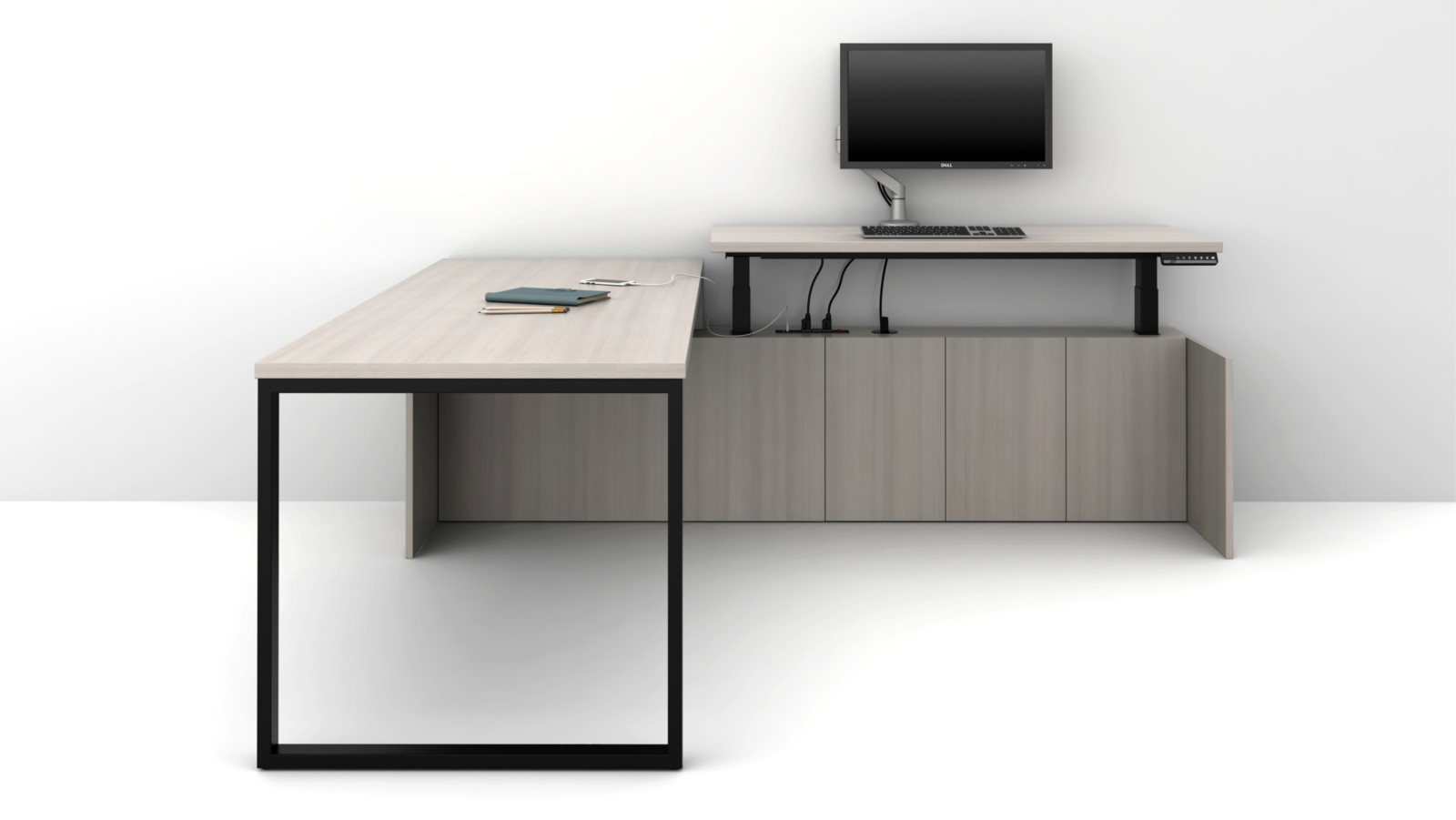 Preview of Calibrate Cantilevered Height Adjustable Table with O Leg Run-off