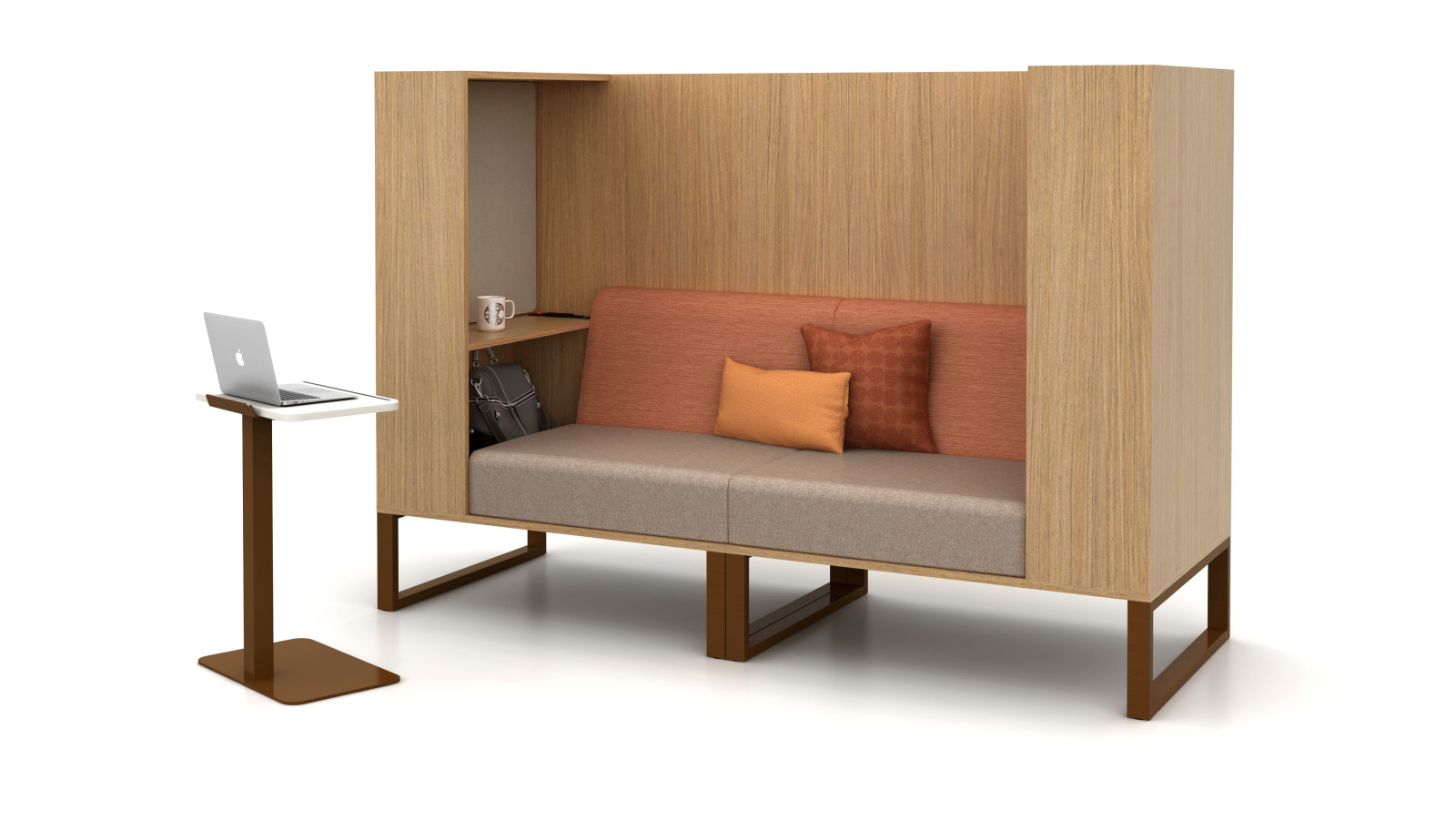 Preview of 58” High Side-by-Side Chatham Cove with optional laptop table and fabric insert