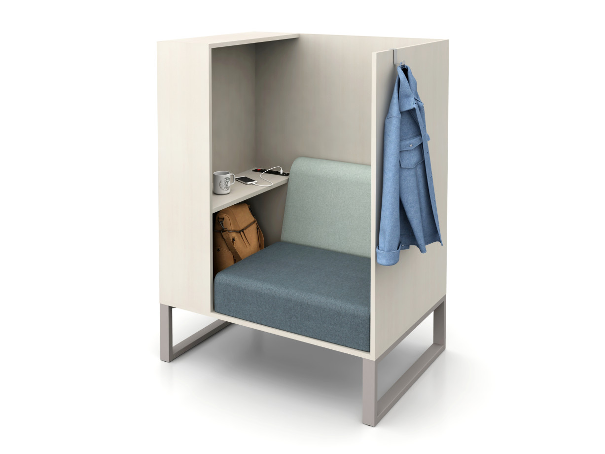 Preview of Chatham Cove Work Lounge 58” High Surround, with optional Coat Hook and Laptop Table
