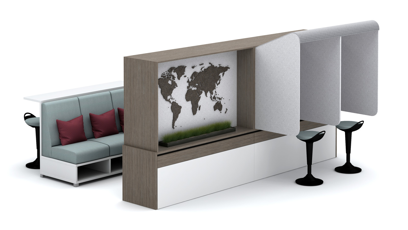 Preview of Calibrate Community Workwall with PET Phone Booths