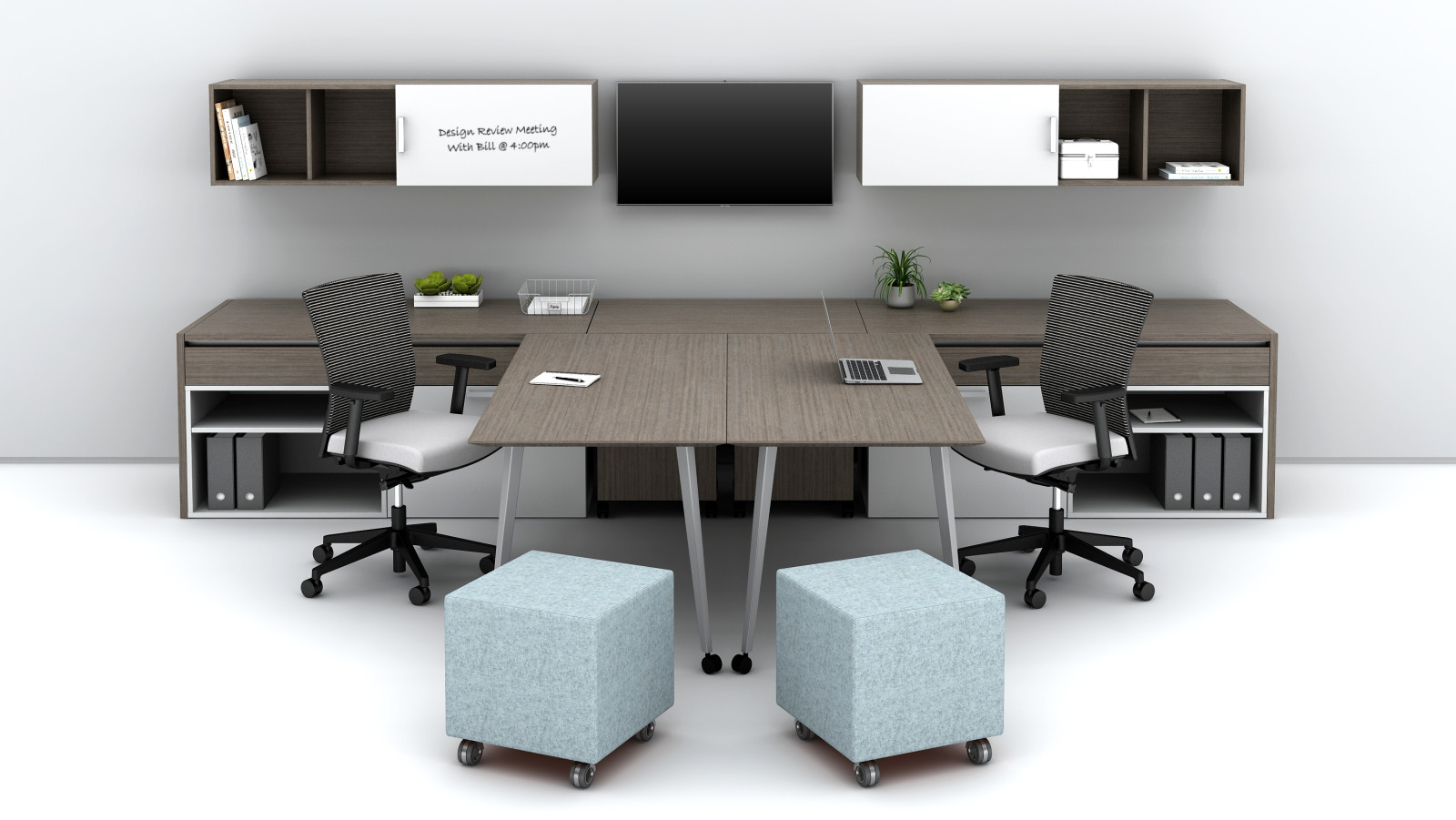 Preview of Community Shared Office with sliding worksurfaces together Floorplate Area 4 