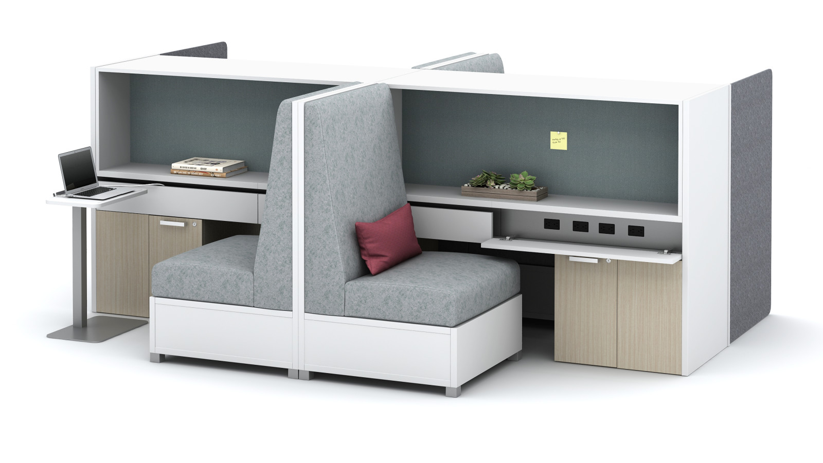 Preview of Calibrate Community with LB Single Seat integration, Laptop Table and power at 26”&nbsp; Floorplate Area 9a