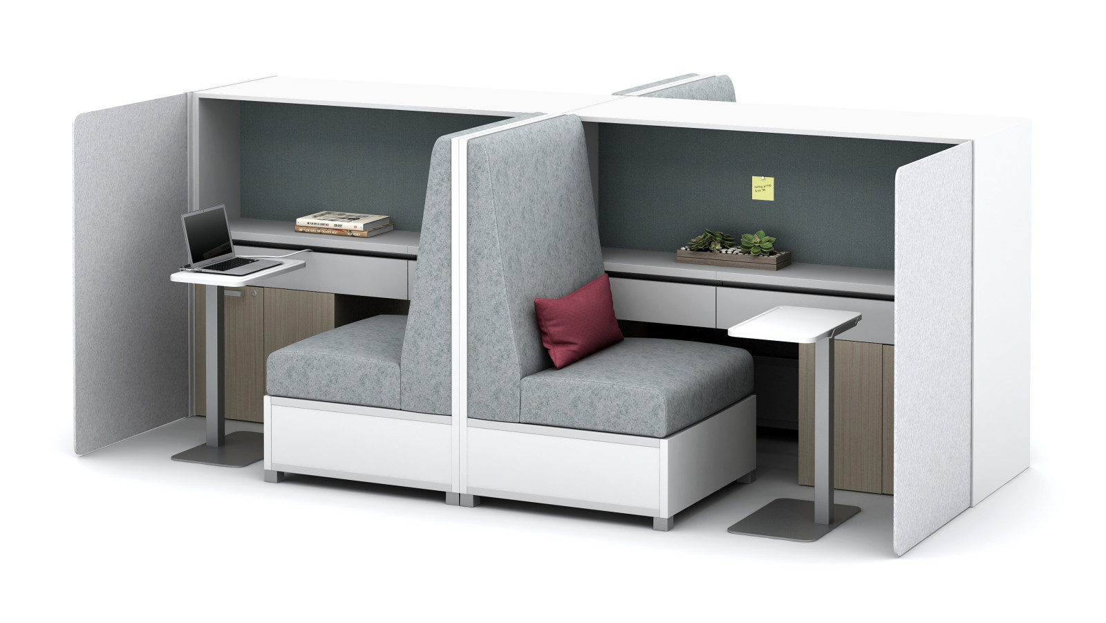 Preview of Calibrate Community with LB Single Seat integration, Laptop Table, PET Gallery Screens and power at 26”&nbsp; Floorplate Area 9a