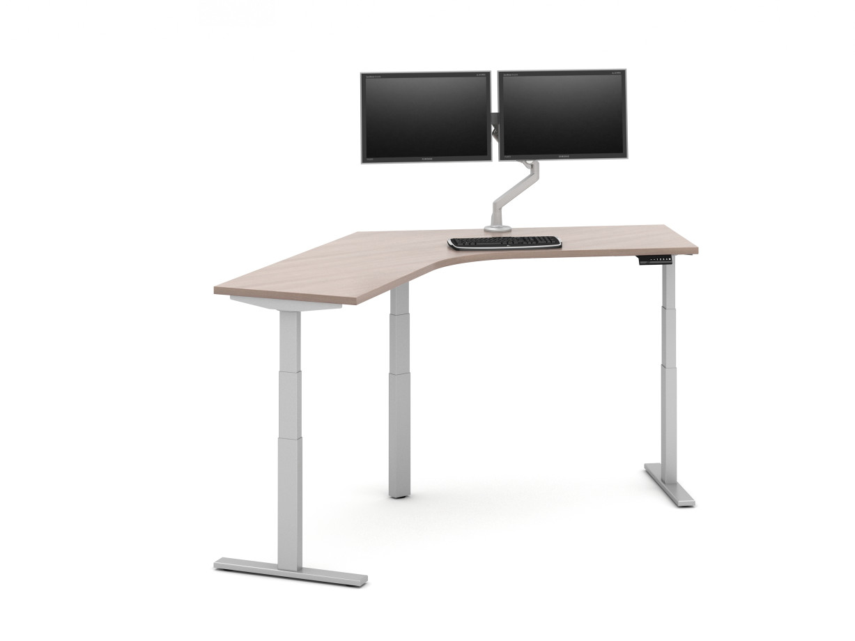 Preview of Day-to-Day 120 Degree Height Adjustable Table with attached Monitor Arm