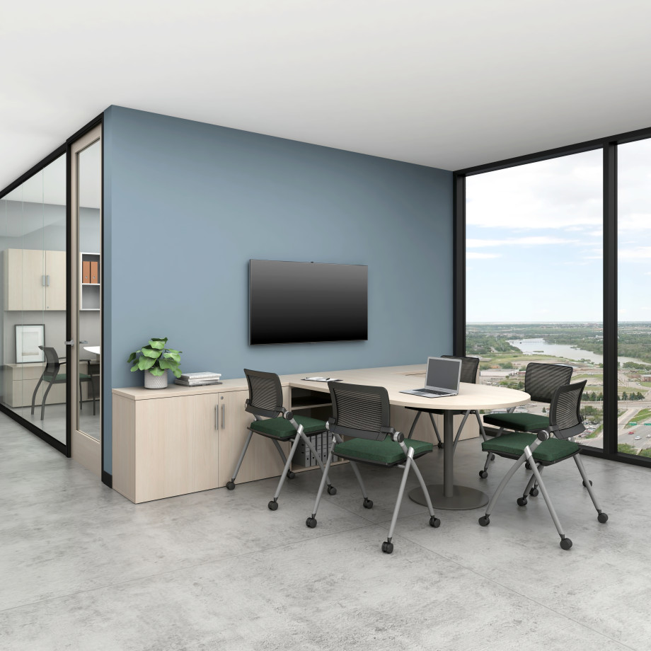 Preview of Day-to-Day Collaborative D-Top Table with Stow seating