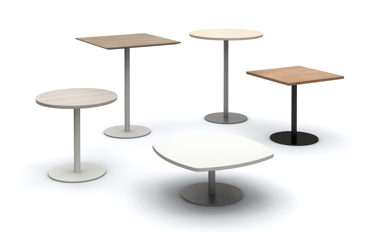 Preview of Day to Day Tables in a Variety of tops with a disc base