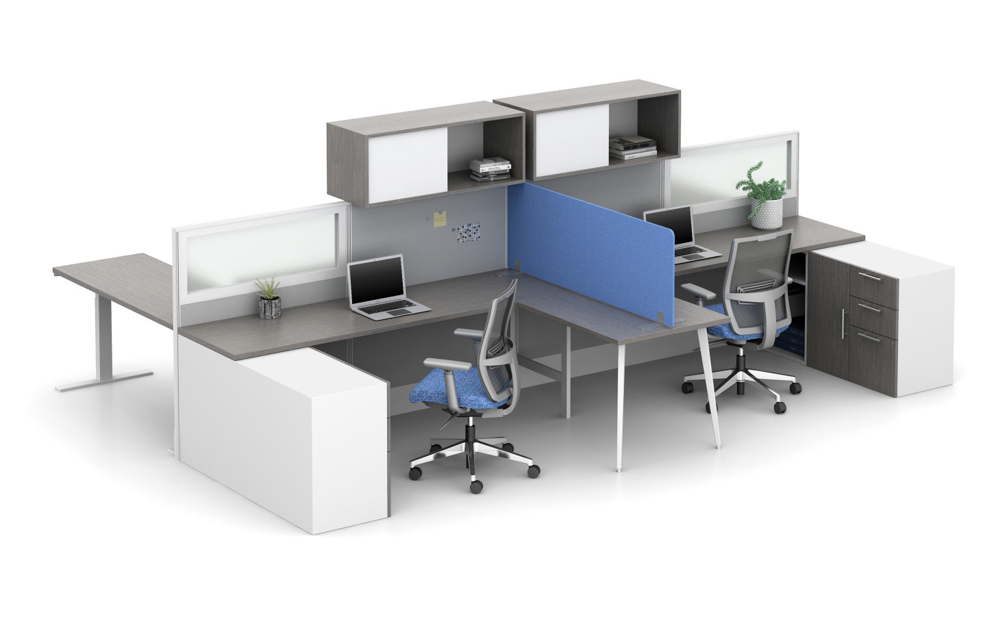 Preview of Divi with PET Freestanding Screen for division of shared workstation