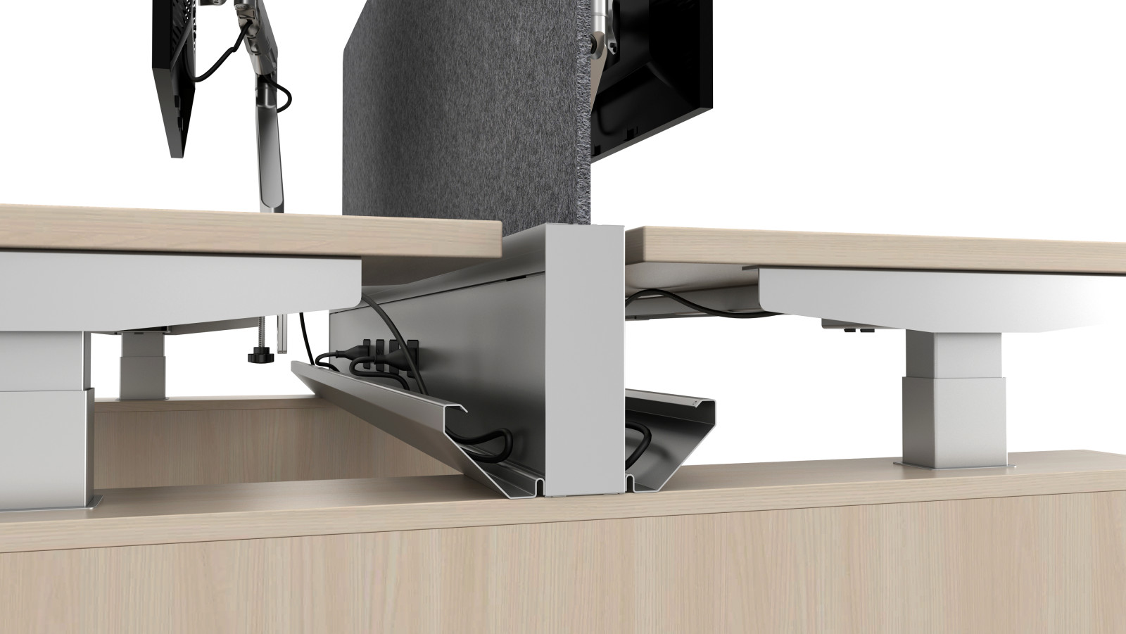 Preview of Encounter PowerBench Optional Cord Tray, shown on laminate base