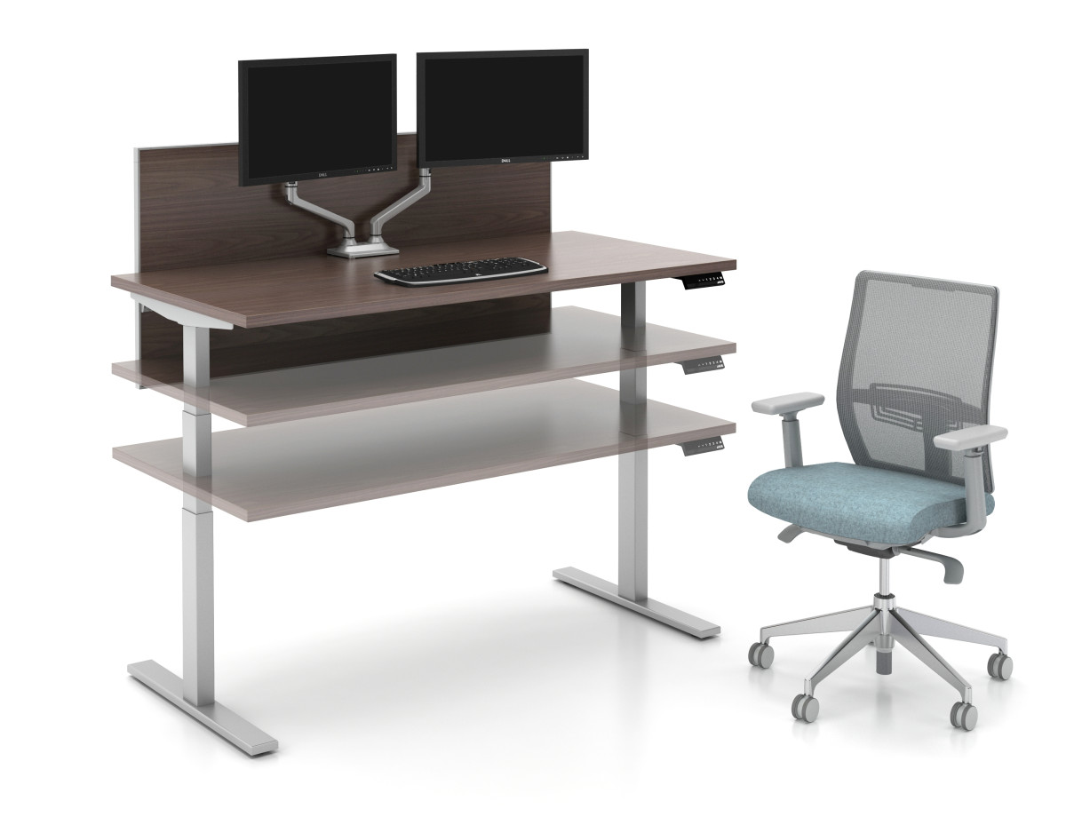 Preview of Day to Day Height Adjustable Table at Multiple Heights