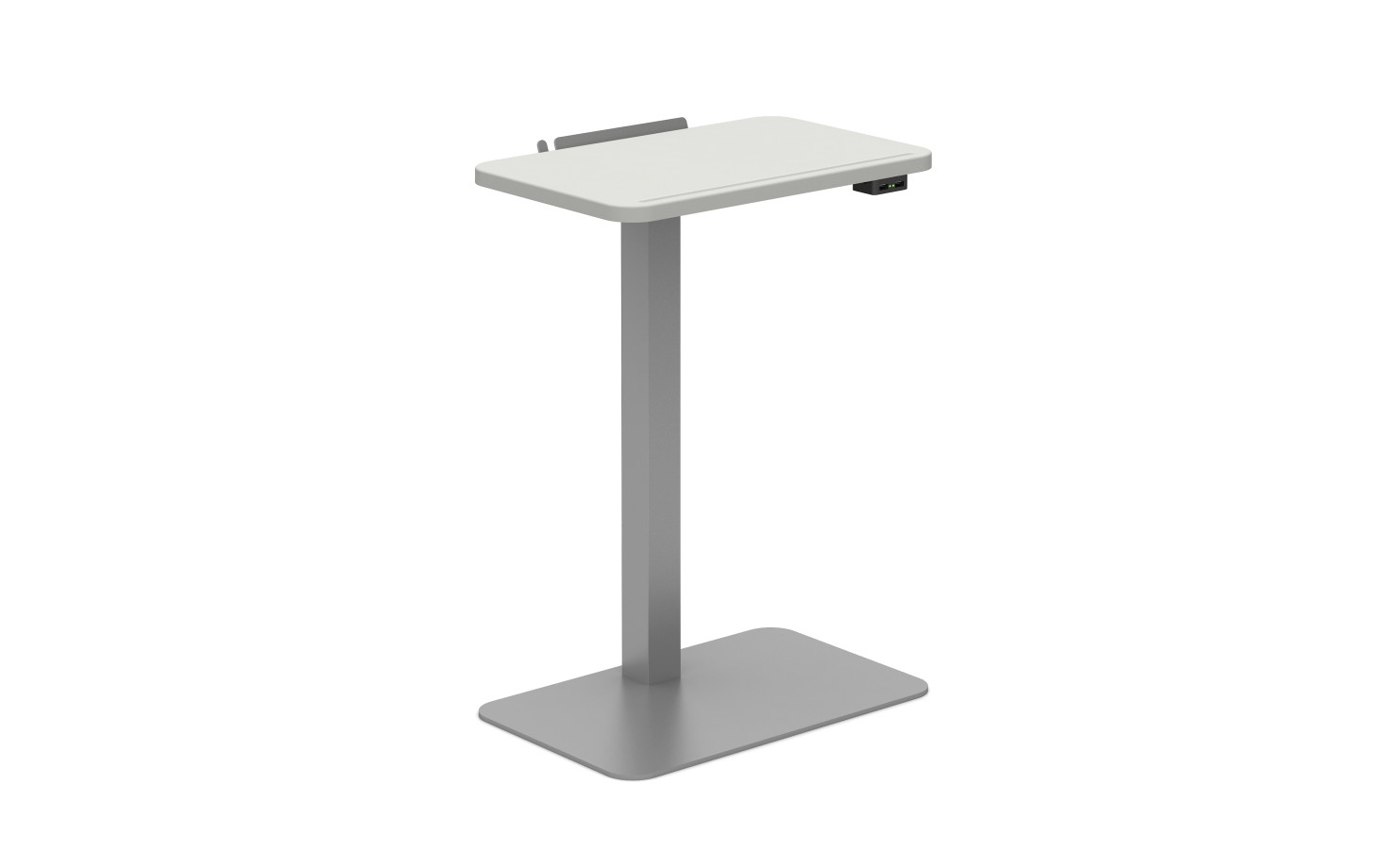 Preview of Powered Laptop Table with Cloud top and Metallic Silver base