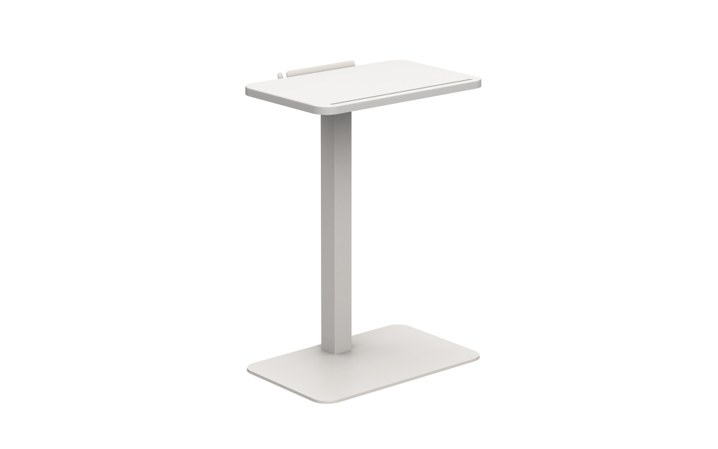 Preview of Laptop Table with Glacier White top and Grey Value base