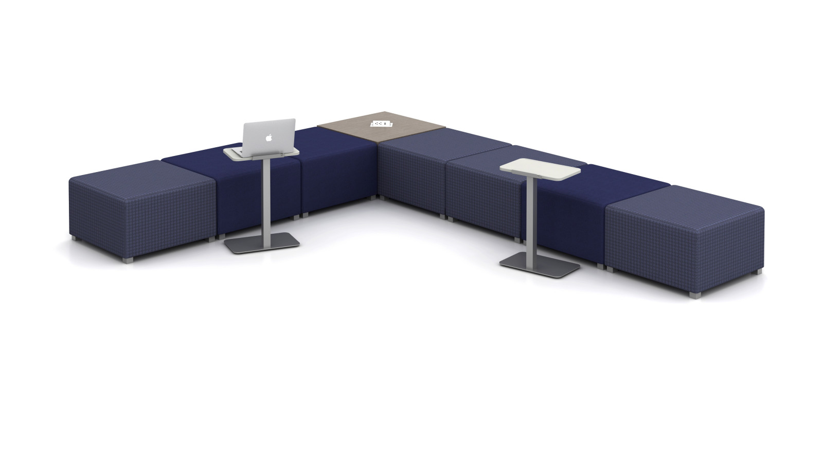 Preview of Laptop Table shown with LB ottomans