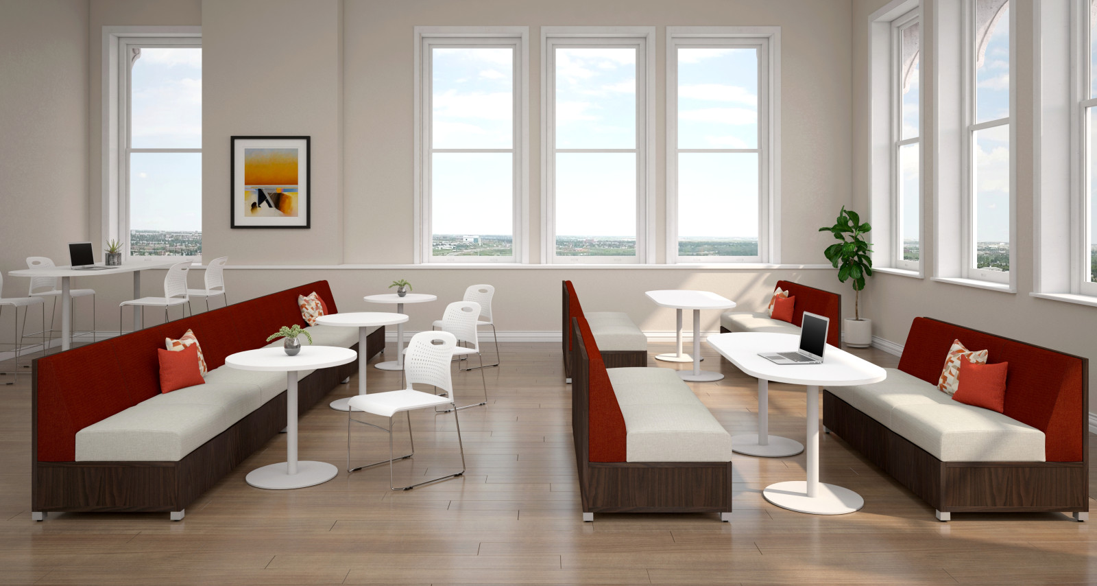 Preview of LB Lounge with Double and Single Disc Base Day-to-Day Table