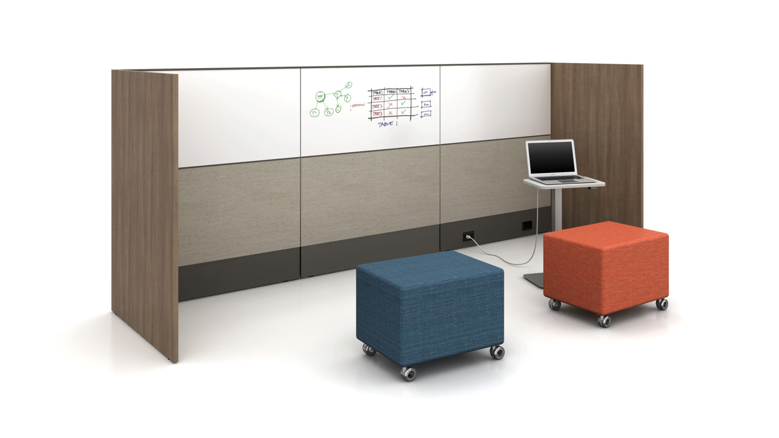 Preview of Matrix with Gallery Panels and LB Ottomans in meeting area application