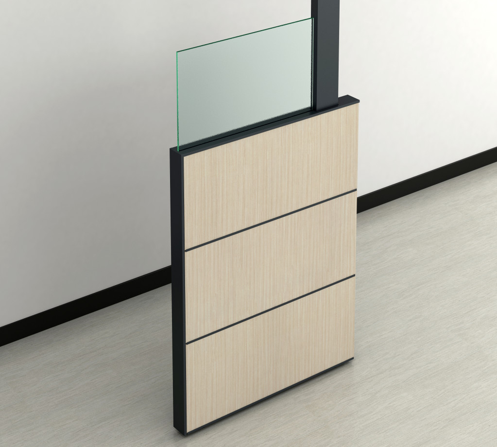 Preview of Matrix with Vertical Power Pole and Recessed Upmount Glass