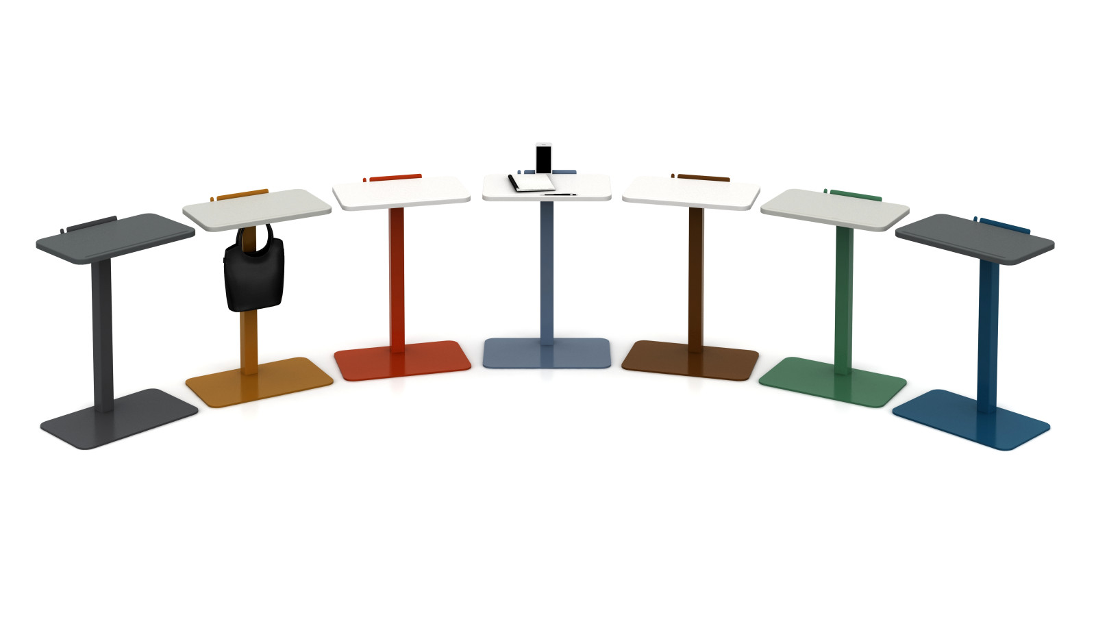 Preview of Laptop Table in Multiple Colors with optional baghook