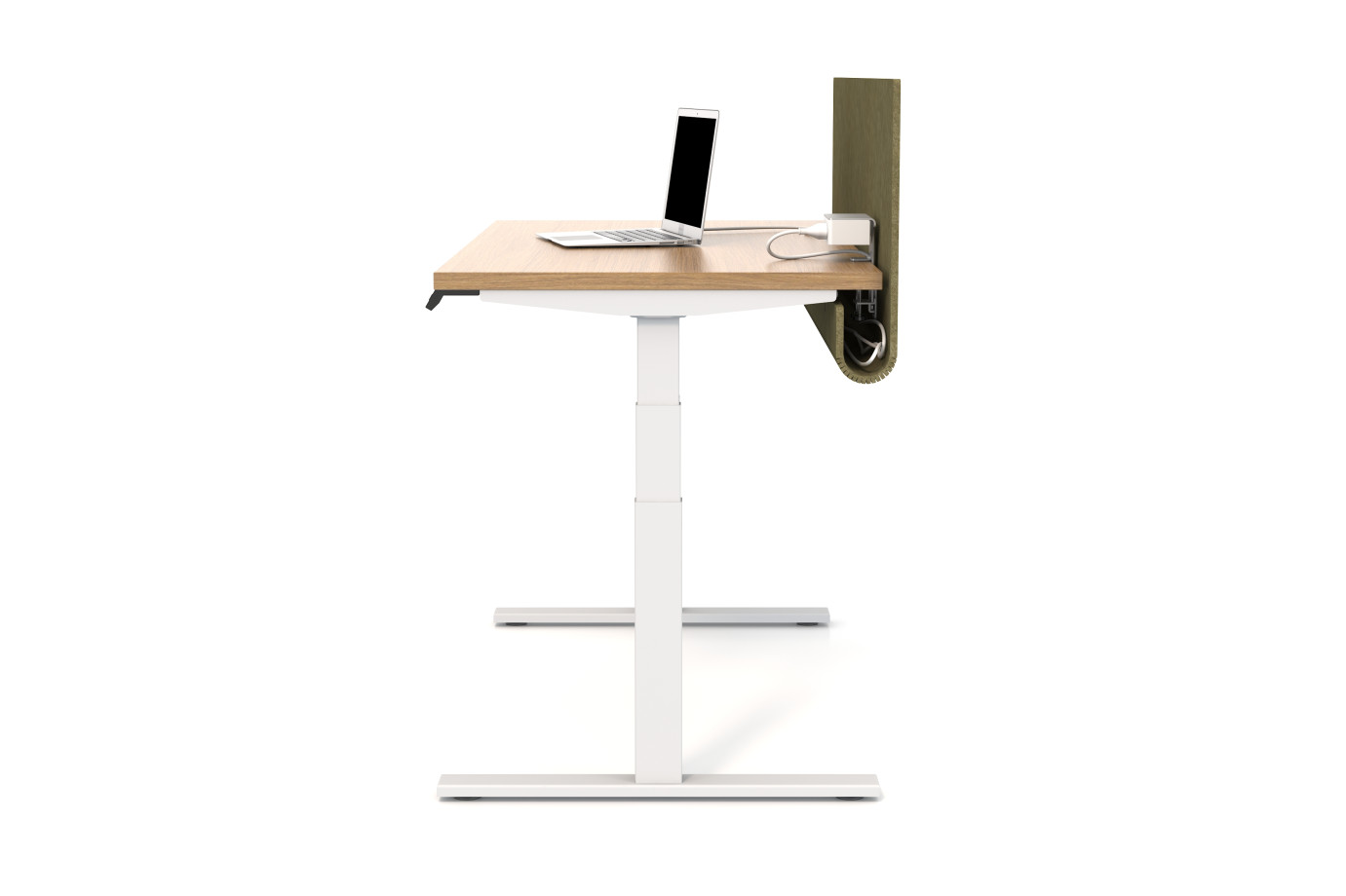 Preview of PET Screen with Wire Manager on Day-to-Day Height Adjustable Table- Olive Green