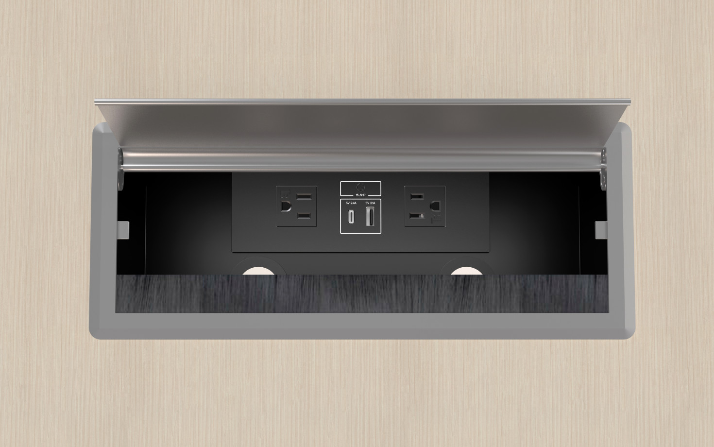 Preview of Calibrate Conference Table Top Power  Detail Open