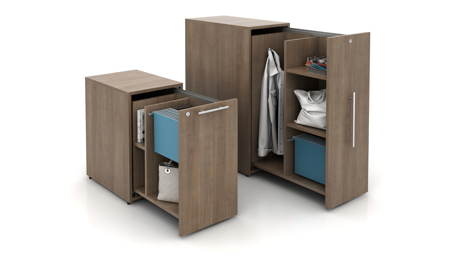 Preview of Calibrate Pantry Pull-out Storage shown in all sizes: 27” and 42”, open