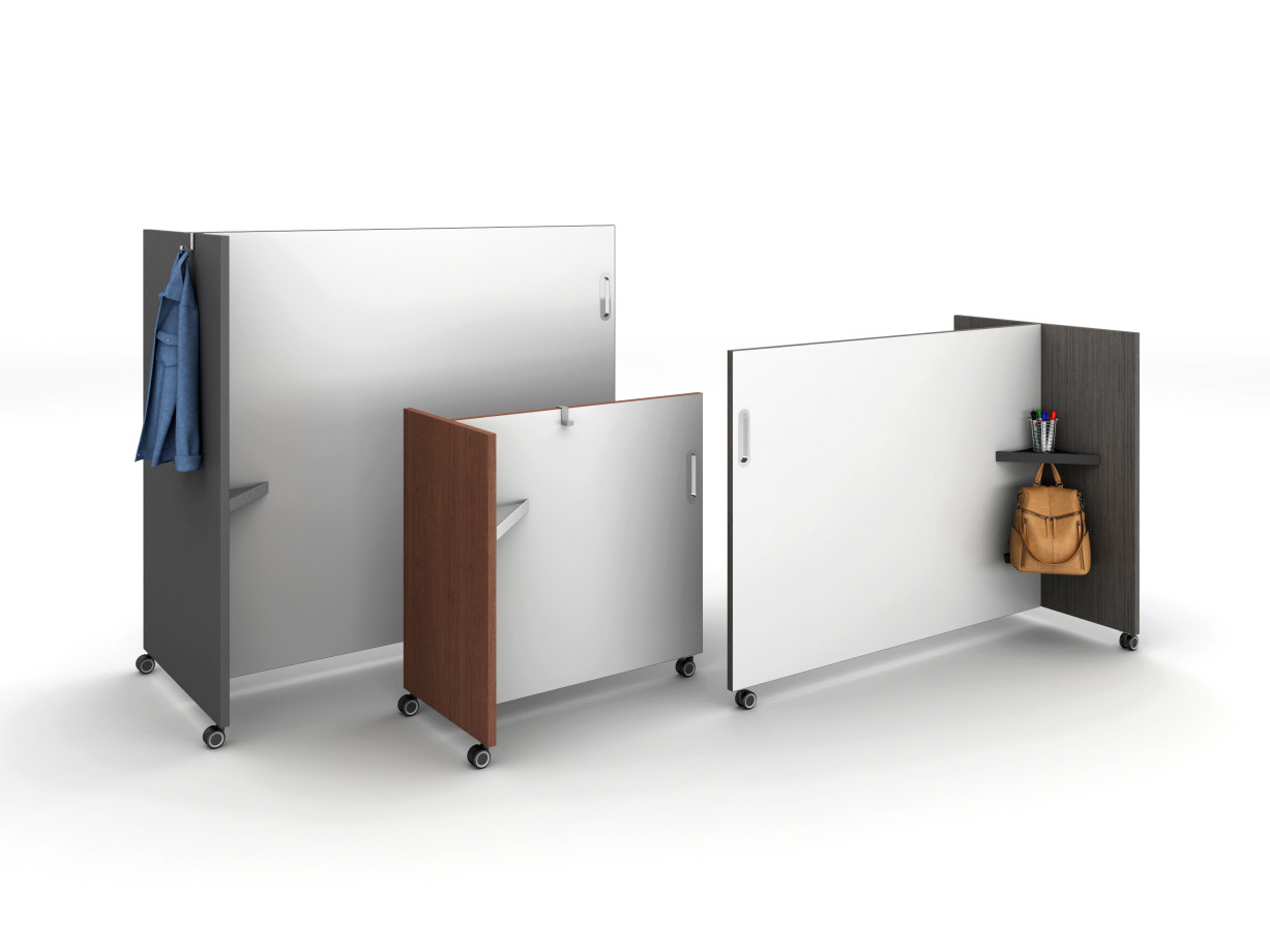 Preview of Tri-Wheel Laminate Mobile Whiteboard/Divider