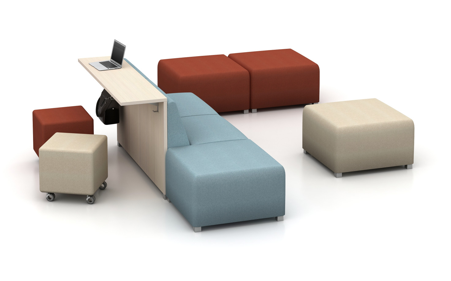 Preview of LB LEdge with Ottomans and Volker Cubes