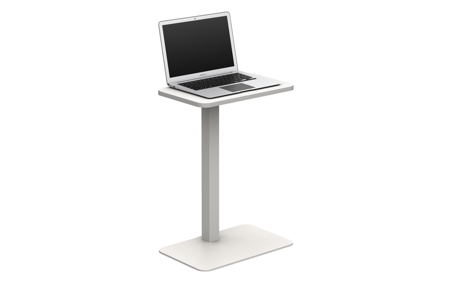 Preview of Laptop Table in Glacial White with laptop 