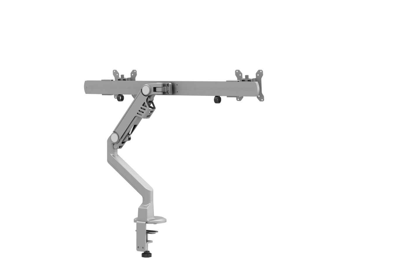 Preview of Standard Series Dual Monitor Arm for Shallow Depth Surfaces, back view