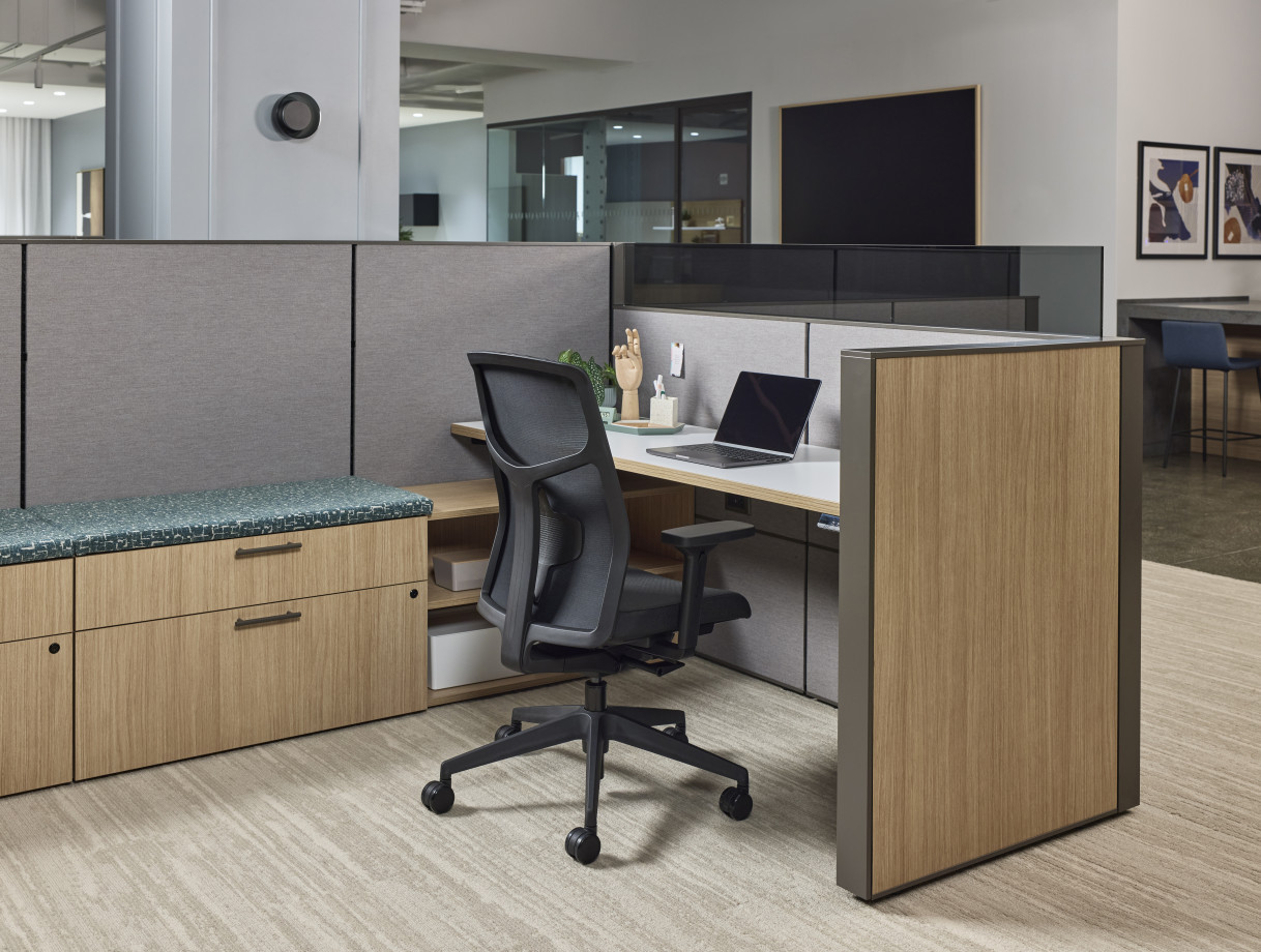 Preview of AIS NY Showroom, Matrix, Workstation, Panel System, Laminate Tile, Laminate Storage, Chelsea Task Chair